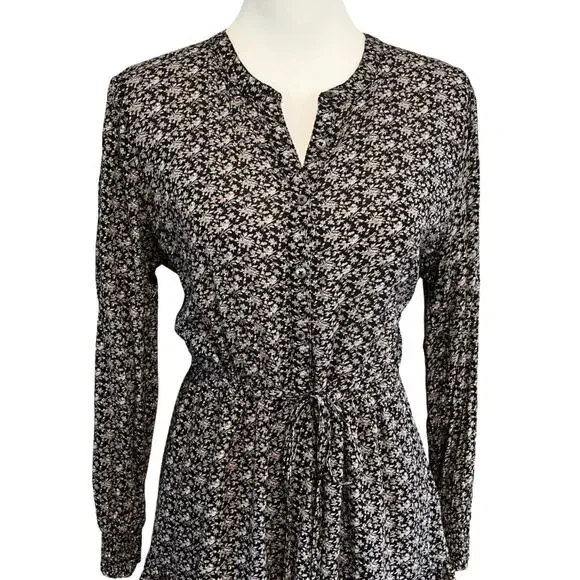 Lucky Brand Black and White Patterned Mini Dress - Picture 3 of 7